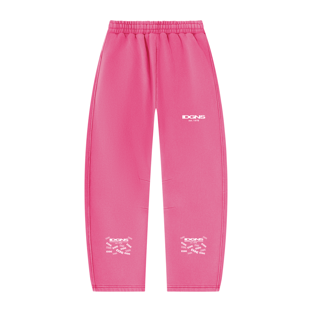 IDGNS Vintage Wash Barrel Leg Fleece Sweatpants