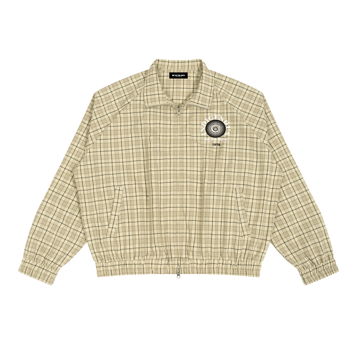 IDGNS Plaid Full-Zip Track Jacket