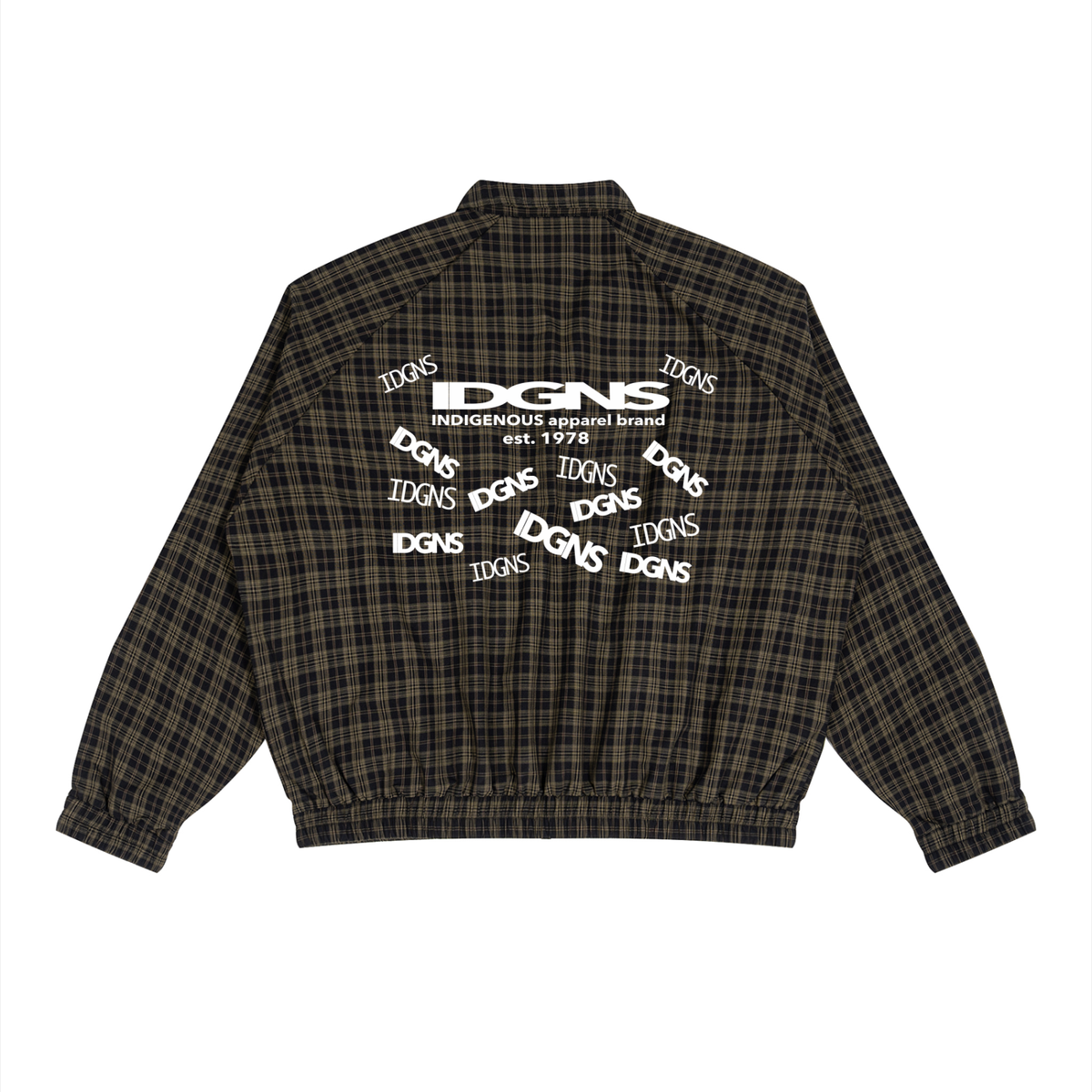 IDGNS Plaid Full-Zip Track Jacket