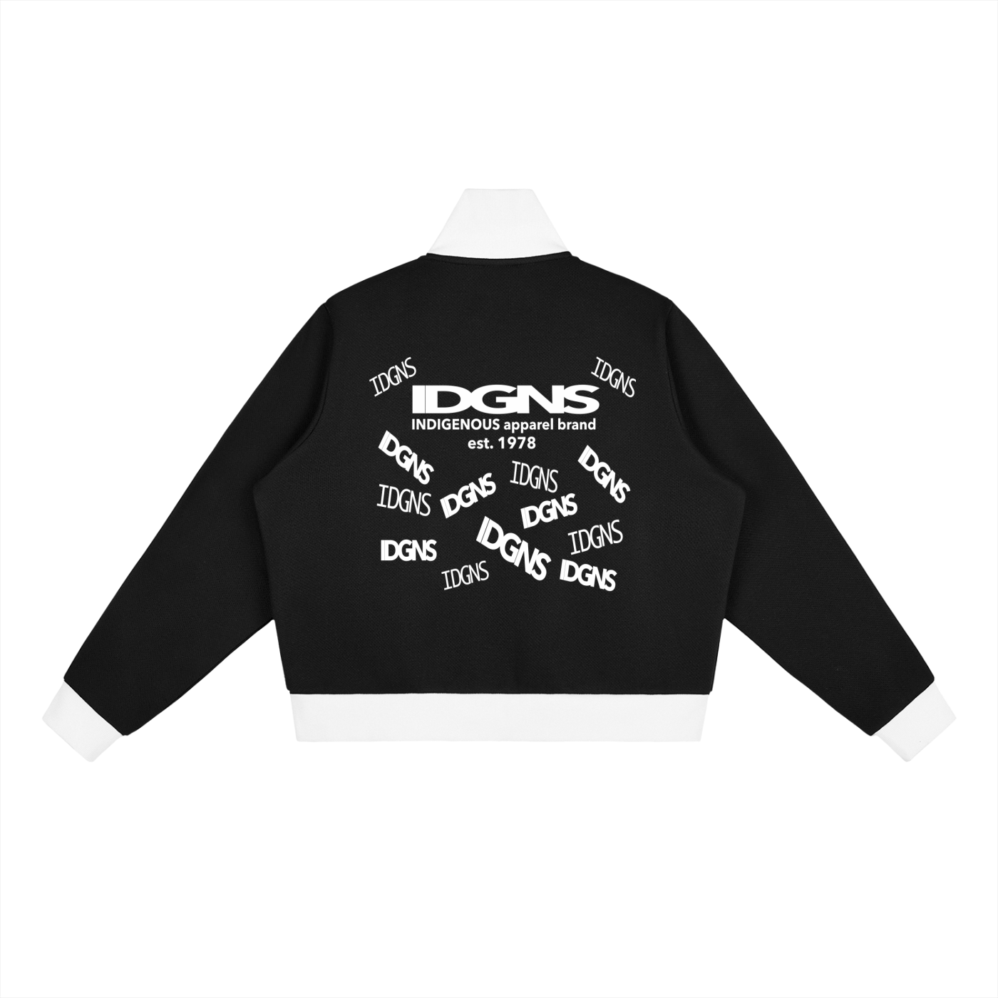 IDGNS WOMEN'S Side Stripe Fleece Cropped Track Jacket IDGNS