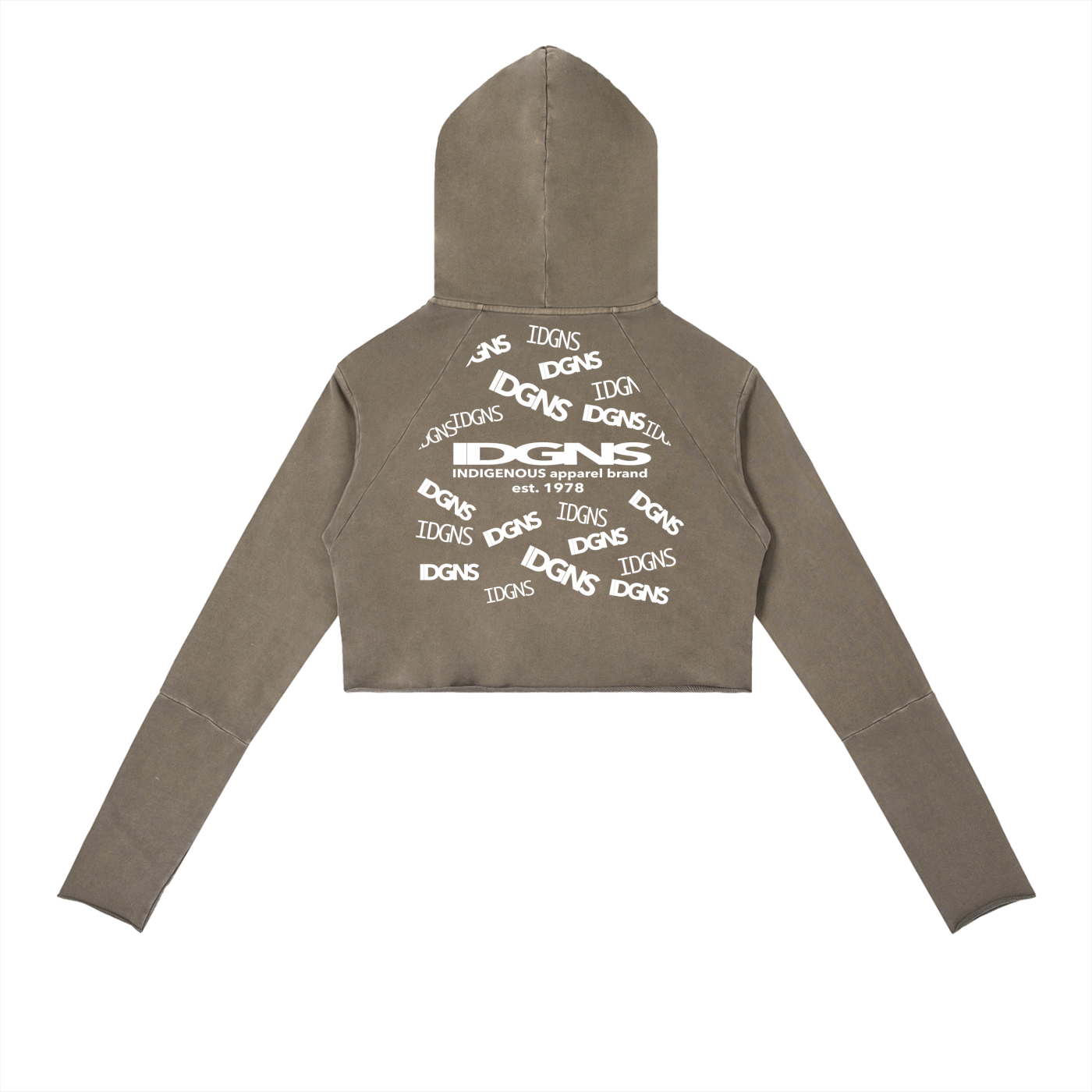 IDGNS Original Woman 2026 Vintage Washed Raw Edge Hoodie IDGNS