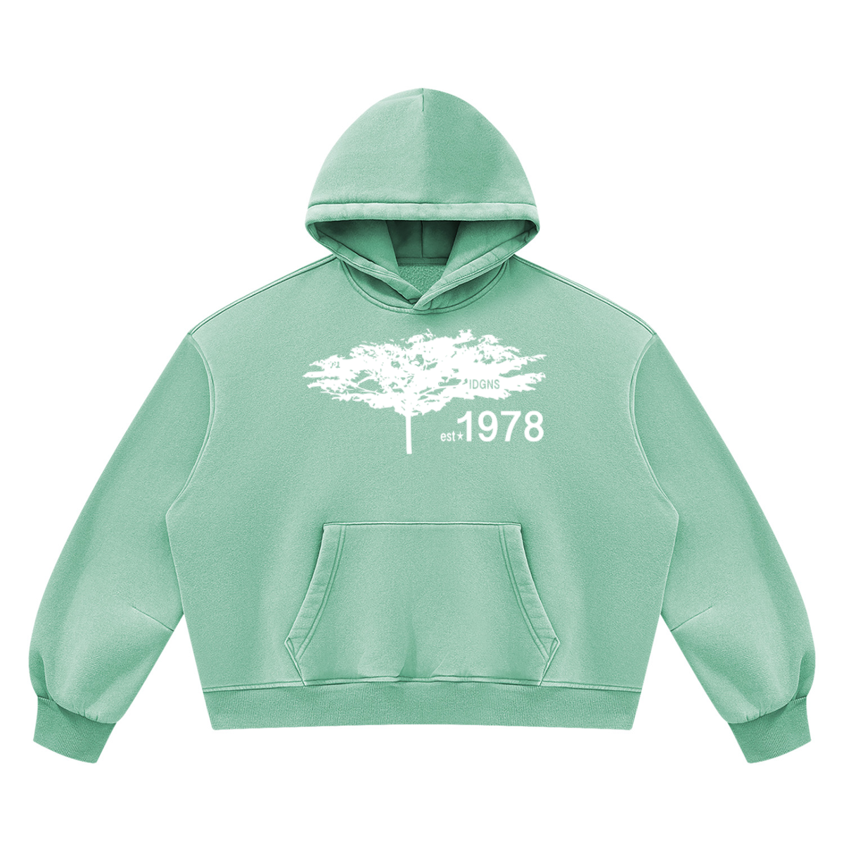 IDGNS Vintage Wash Boxy Fleece Hoodie
