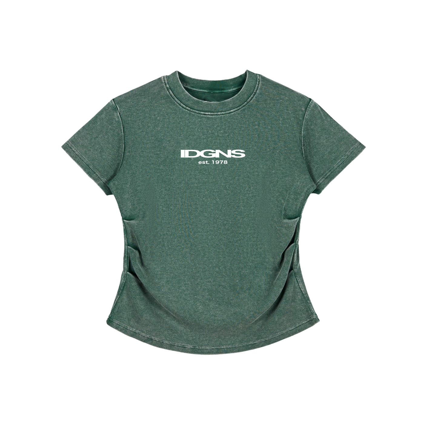 IDGNS WOMEN'S Vintage Washed Bodycon Cotton T-Shirt IDGNS