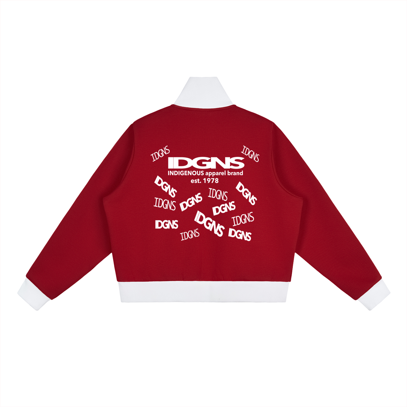 IDGNS WOMEN'S Side Stripe Fleece Cropped Track Jacket IDGNS