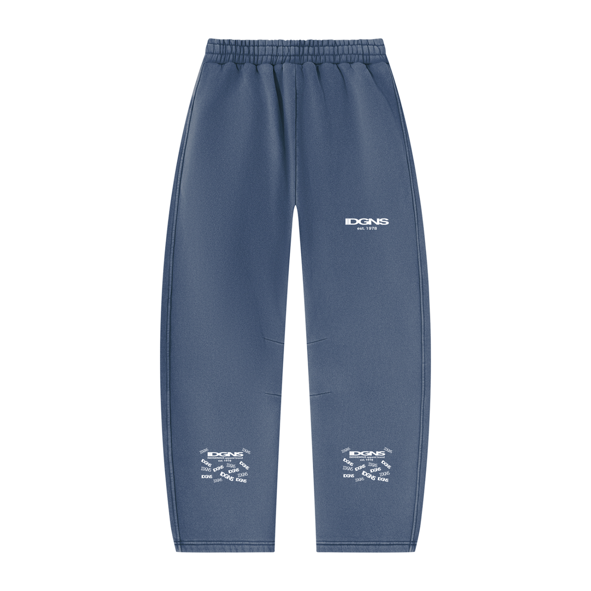 IDGNS Vintage Wash Barrel Leg Fleece Sweatpants