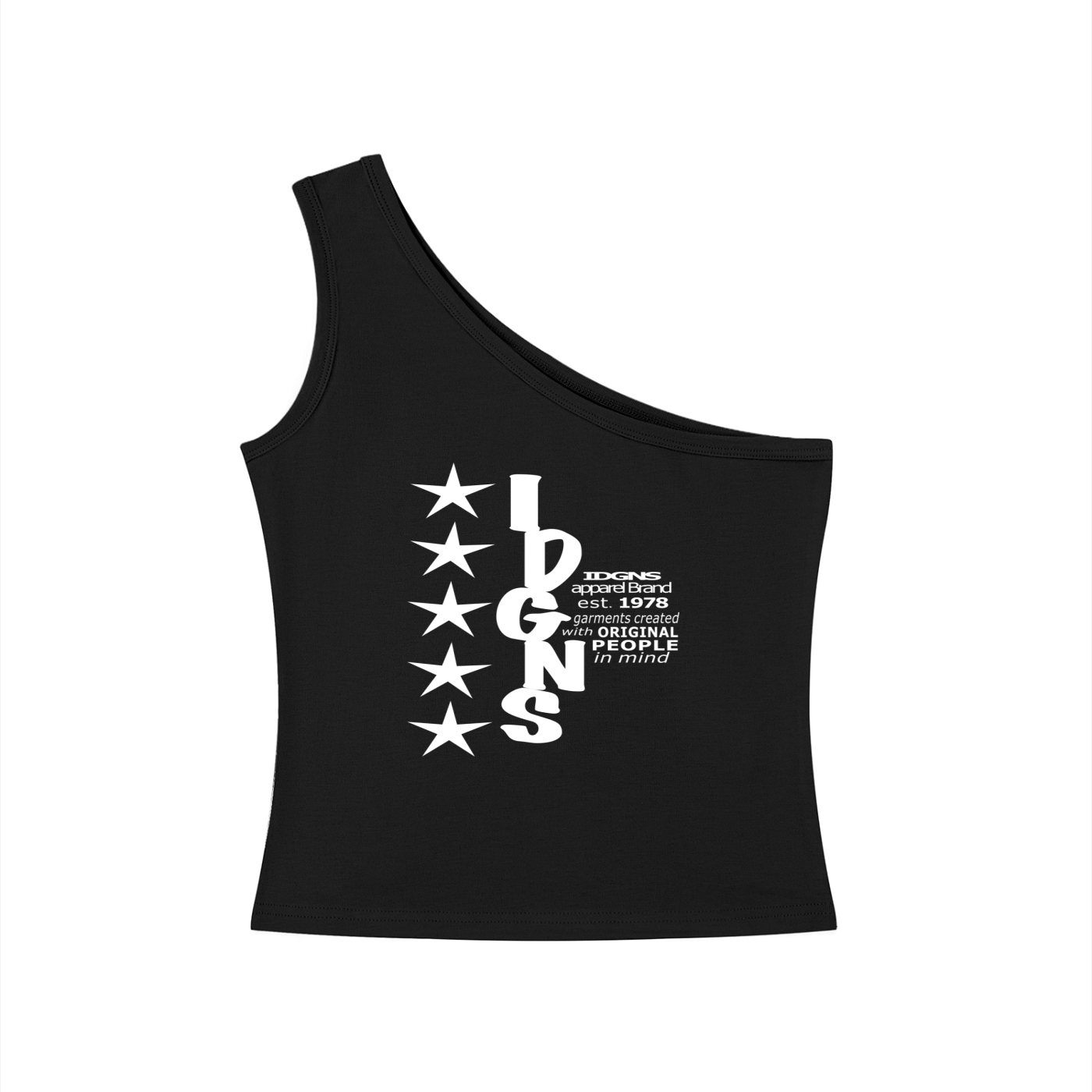 IDGNS Original Woman 2026 Women's One-Shoulder Crop T-Shirt ODMPOD