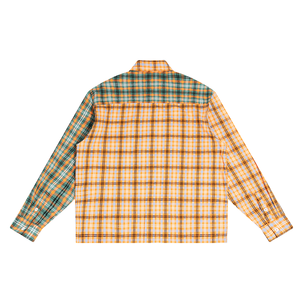 IDGNS Unisex Oversized Plaid Color Block Shirt