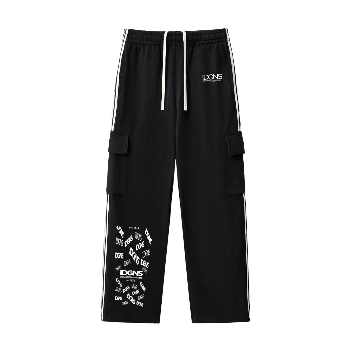 IDGNS Unisex Side Stripe Straight-Leg Pants IDGNS