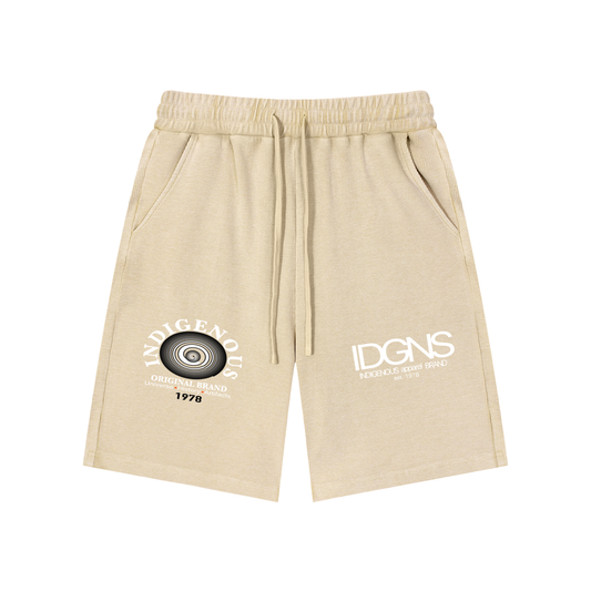 IDGNS Unisex Mineral Wash Waffle Knit Shorts IDGNS