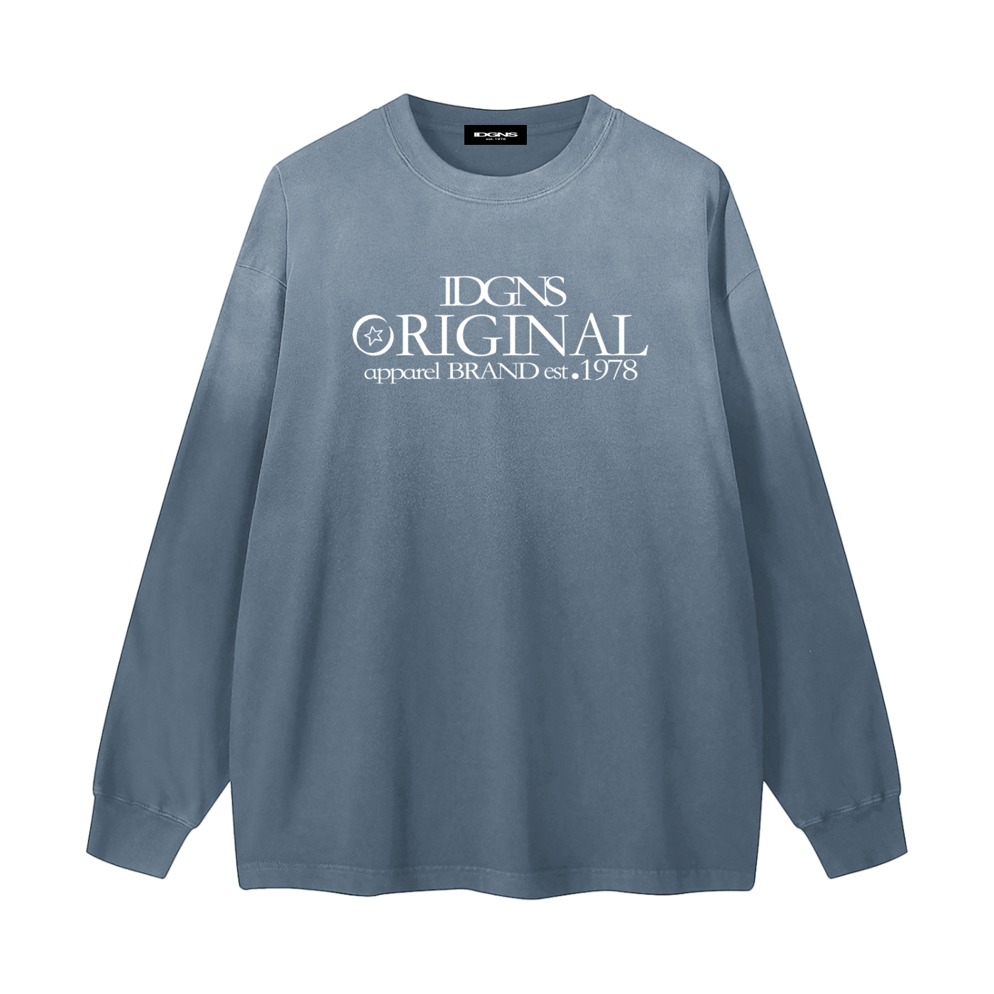 IDGNS TRADITION Gradient Washed Long Sleeve T-Shirt ODMPOD