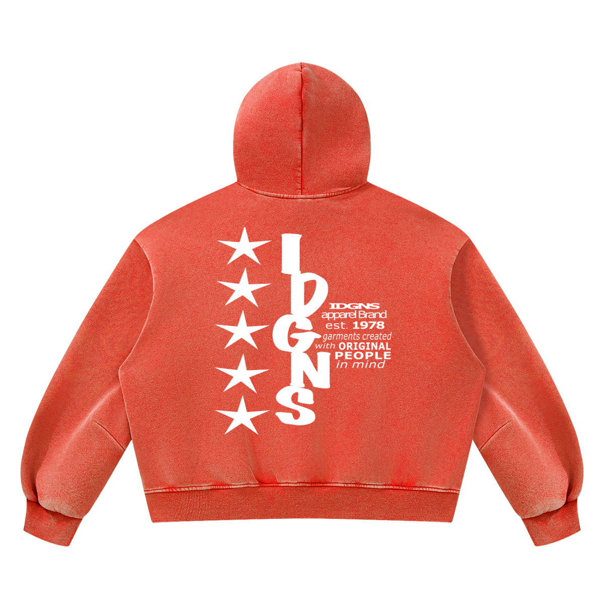 IDGNS Vintage Wash Boxy Fleece Hoodie