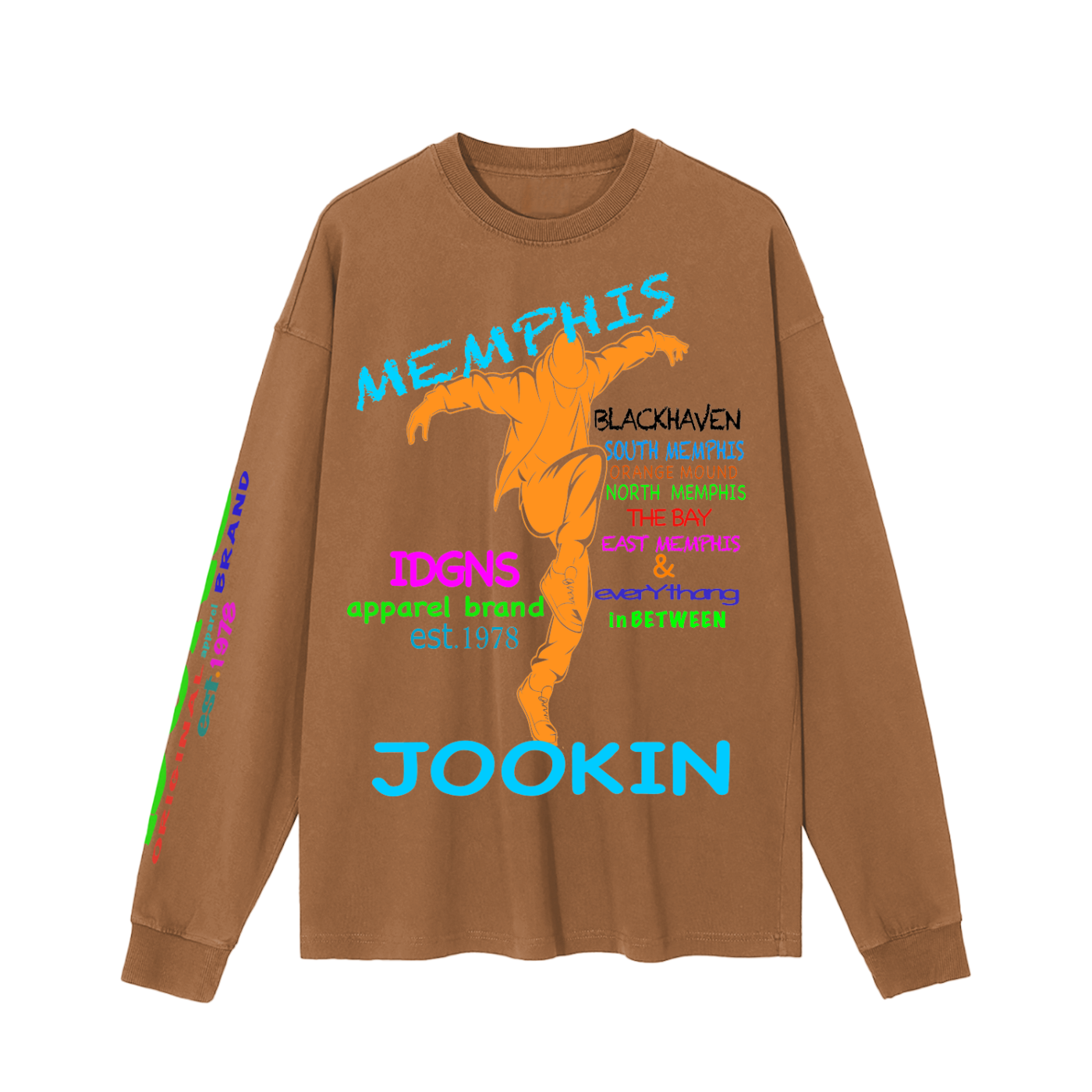 IDGNS LIMITED EDITION Memphis Jookin 2026 Vintage Washed Long Sleeve T-Shirt IDGNS