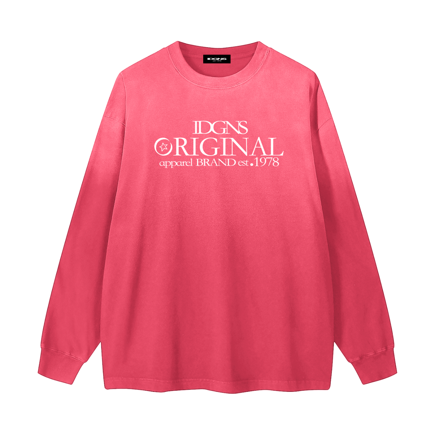 IDGNS TRADITION Gradient Washed Long Sleeve T-Shirt ODMPOD