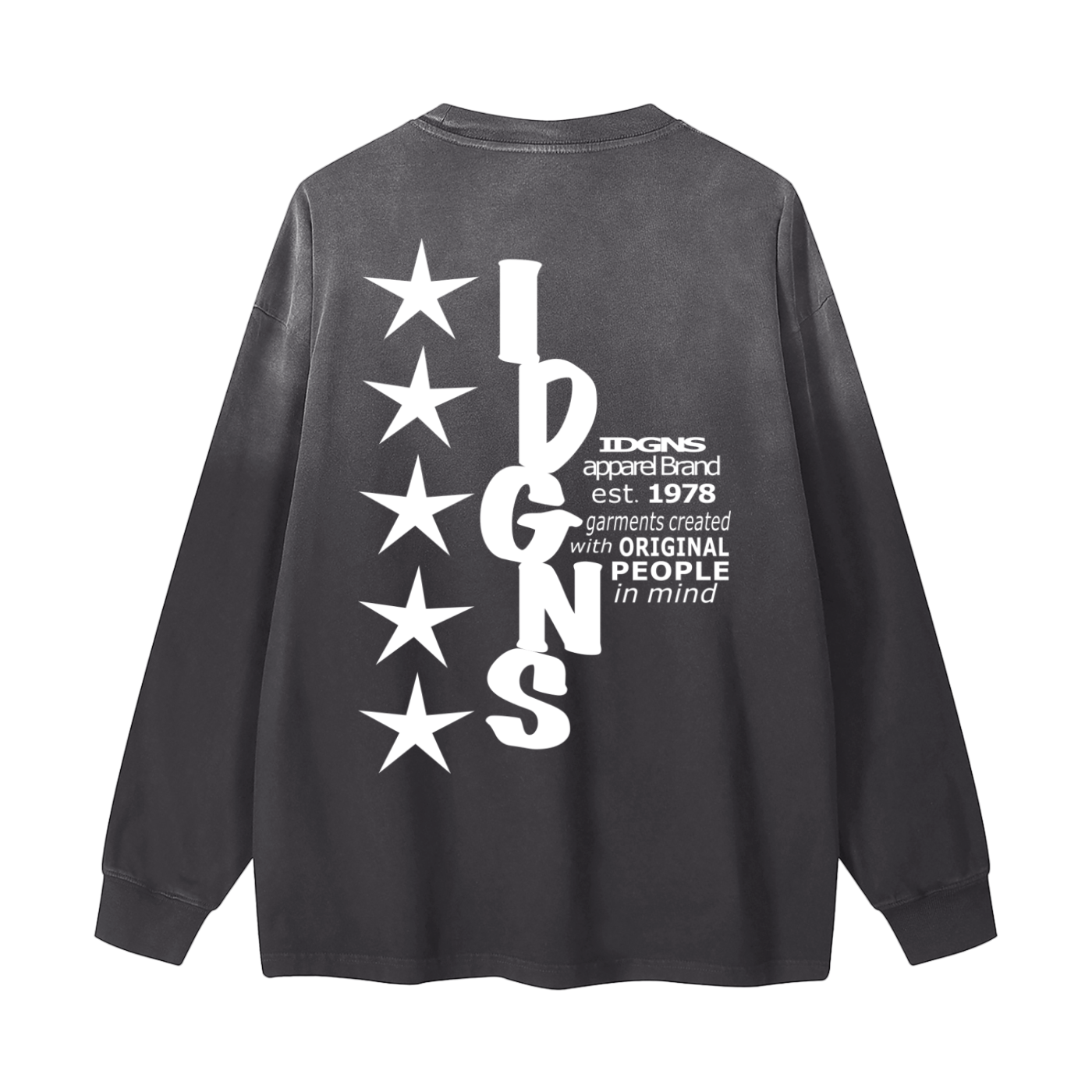 IDGNS TRADITION Gradient Washed Long Sleeve T-Shirt ODMPOD