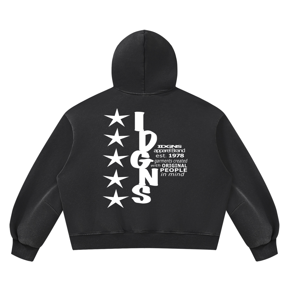 IDGNS Vintage Wash Boxy Fleece Hoodie