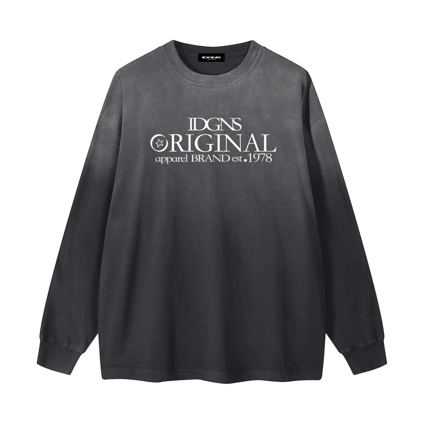 IDGNS TRADITION Gradient Washed Long Sleeve T-Shirt ODMPOD