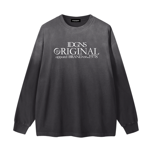 IDGNS TRADITION Gradient Washed Long Sleeve T-Shirt ODMPOD