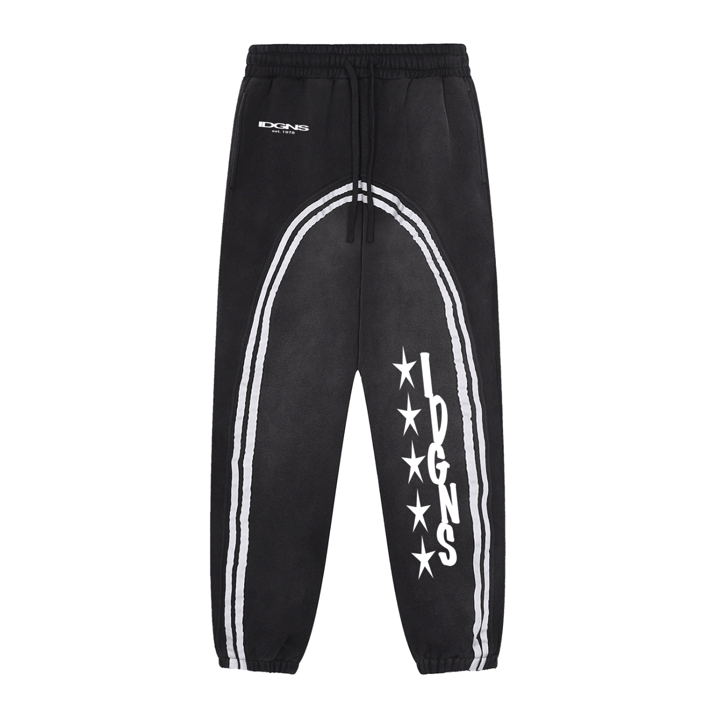 IDGNS TRADITION Sun Fade Contrast Tape Fleece Jogged Sweatpants ODMPOD