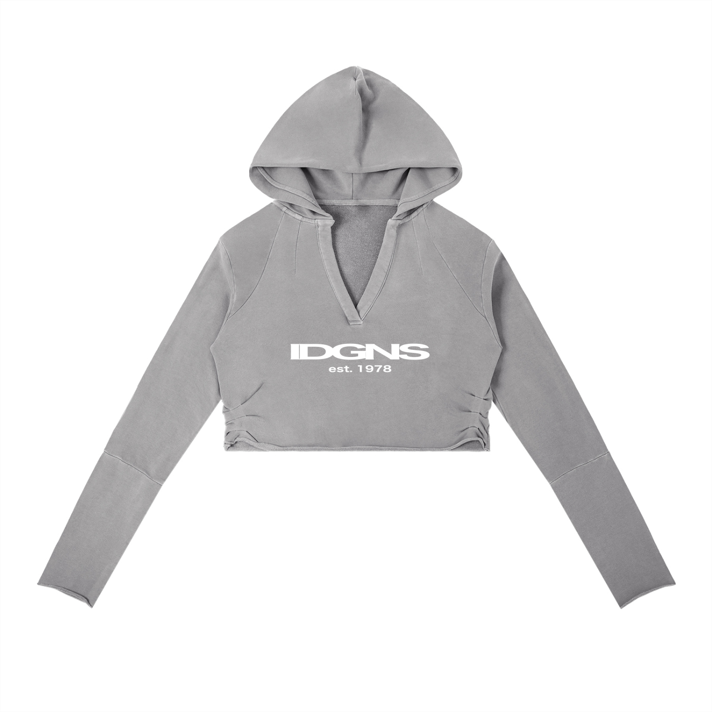 IDGNS WOMEN'S Vintage Washed Raw Edge Hoodie ODMPOD
