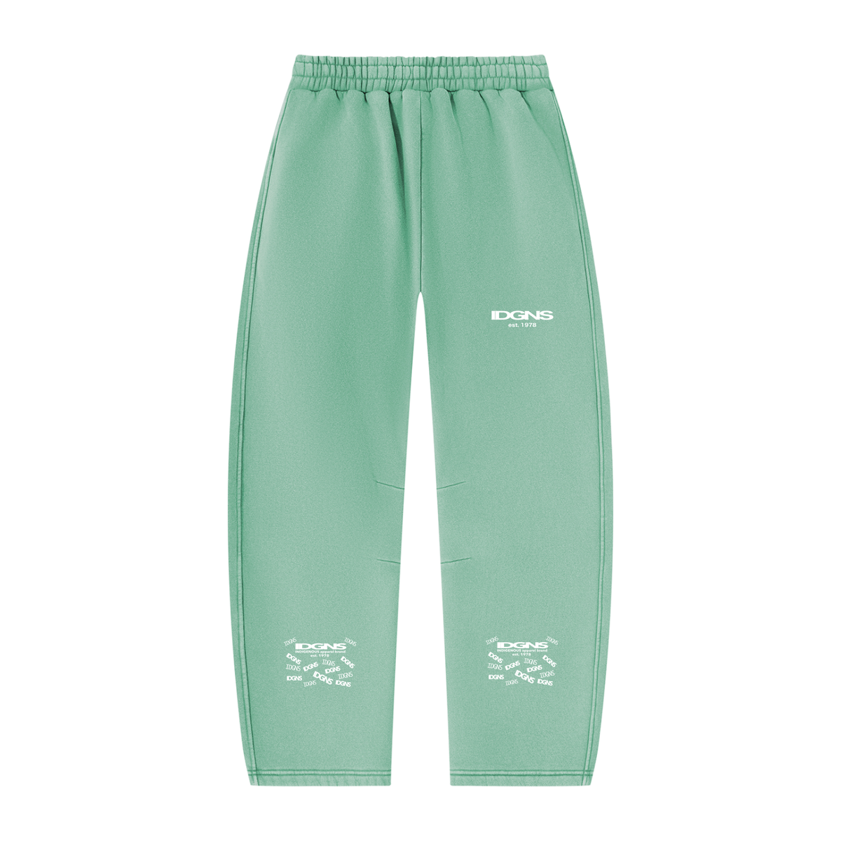 IDGNS Vintage Wash Barrel Leg Fleece Sweatpants