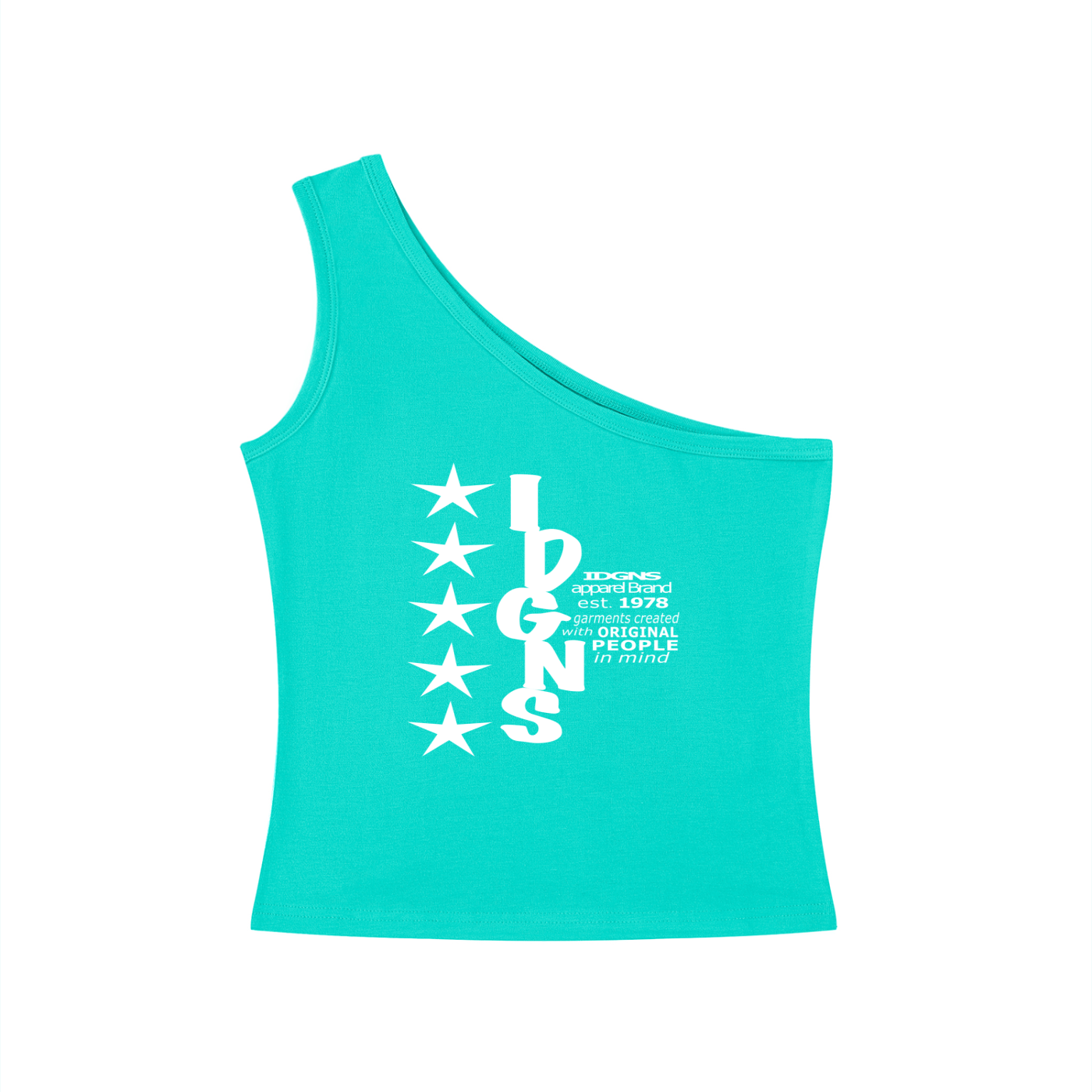 IDGNS Original Woman 2026 Women's One-Shoulder Crop T-Shirt ODMPOD