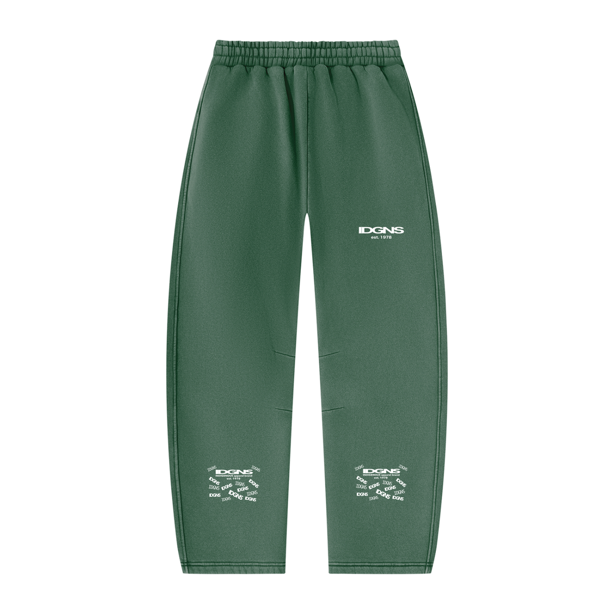 IDGNS Vintage Wash Barrel Leg Fleece Sweatpants