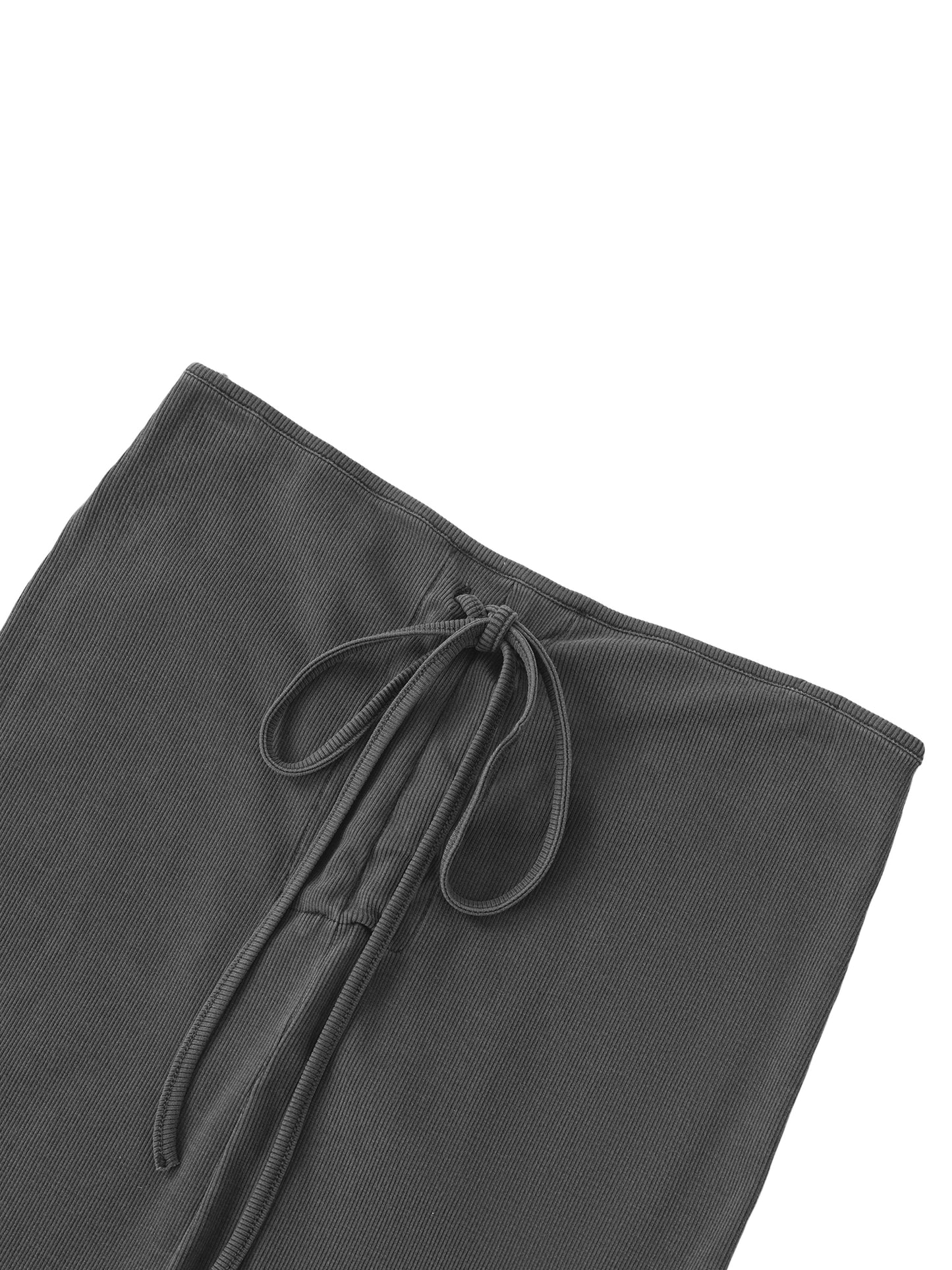 IDGNS Original Woman 2026 Dyed Washed Drawstring Maxi Skirt IDGNS