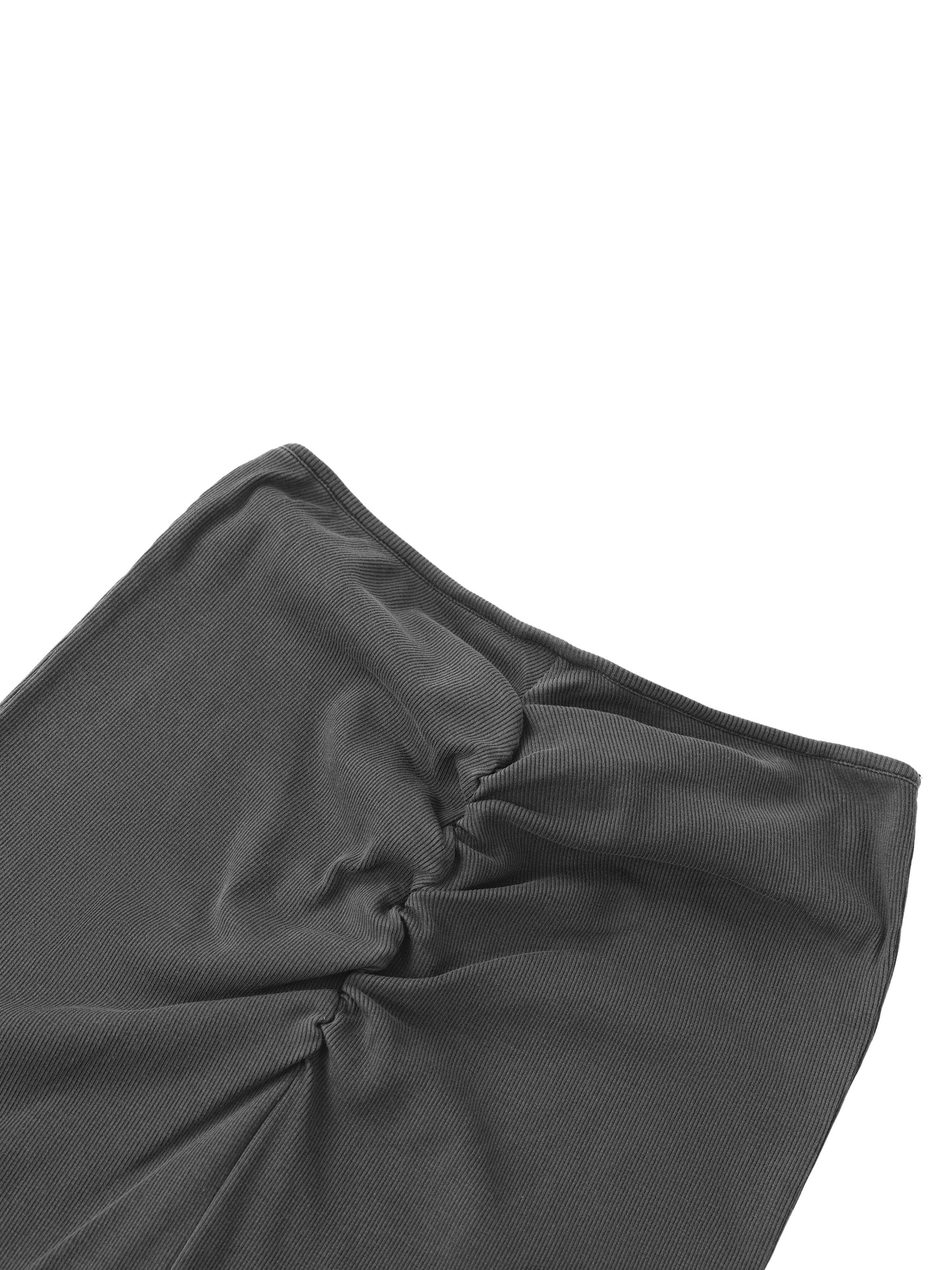 Dyed Washed Drawstring Maxi Skirt IDGNS