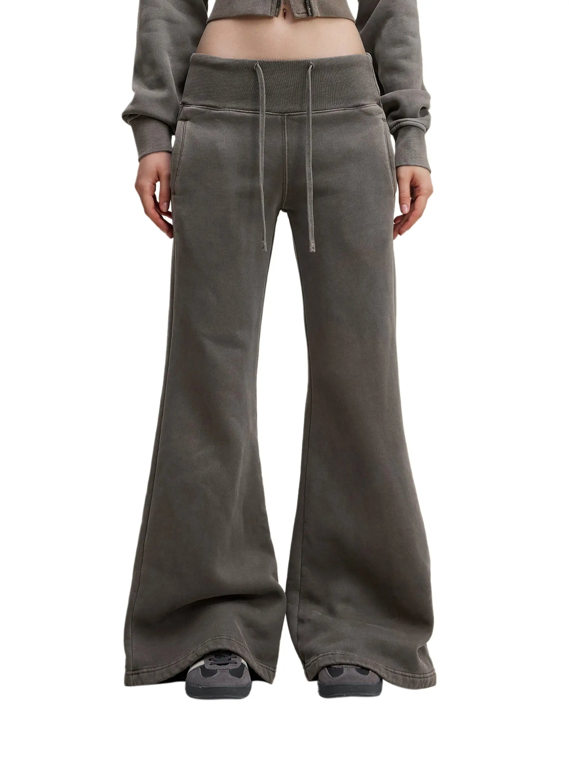 Vintage WOMEN'S Washed Flared Fleece Pants IDGNS