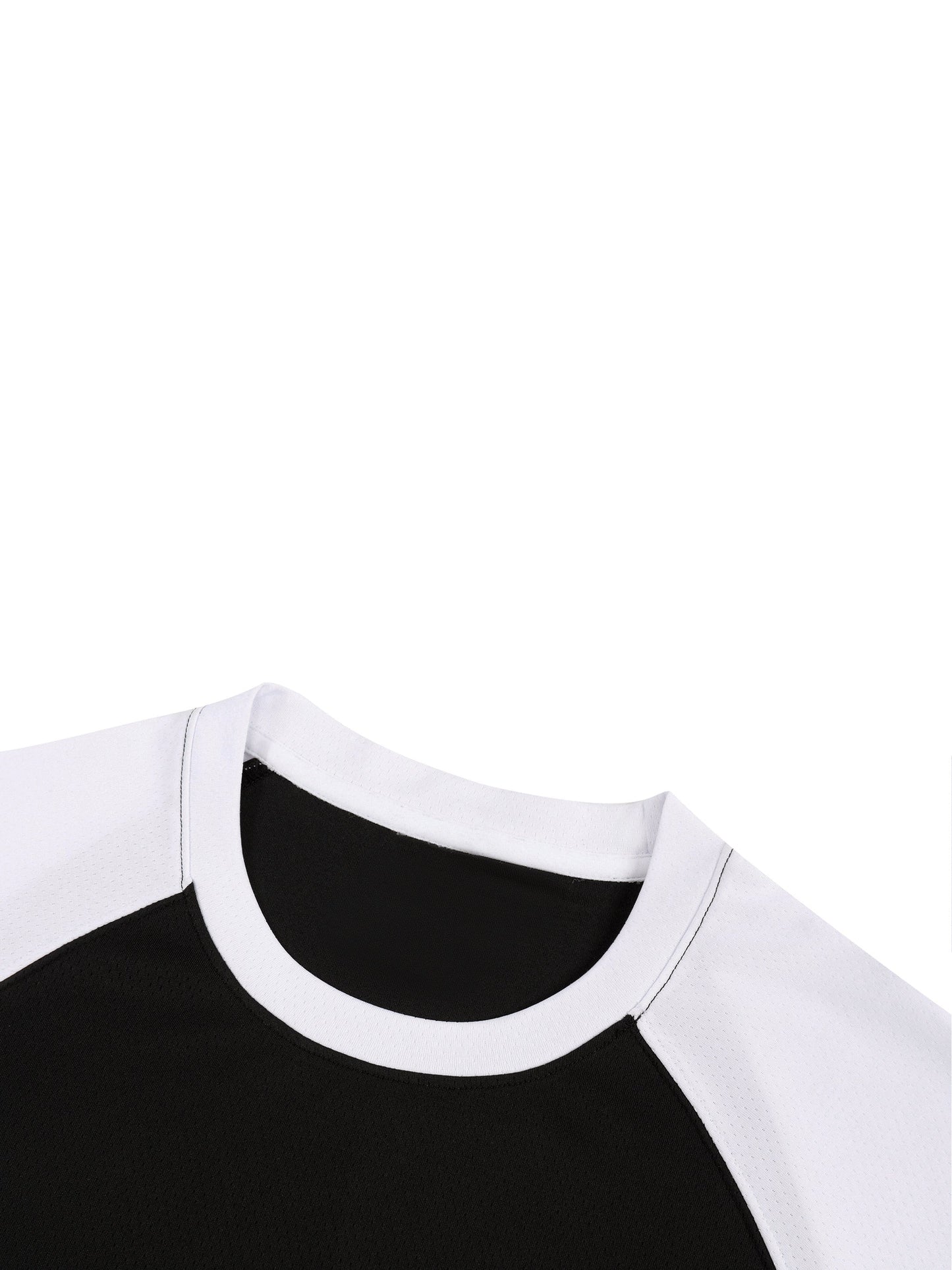 IDGNS C' MON NO WORRY Contrast Raglan Sleeve Mesh T-Shirt IDGNS