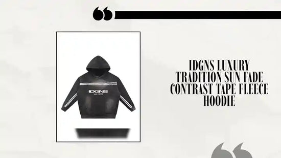 IDGNS LUXURY TRADITION Sun Fade Contrast Tape Fleece Hoodie by@Outfy
