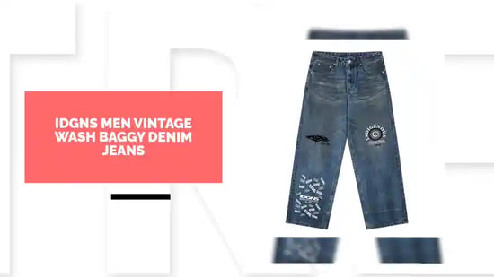 IDGNS Men Vintage Wash Baggy Denim Jeans by@Outfy