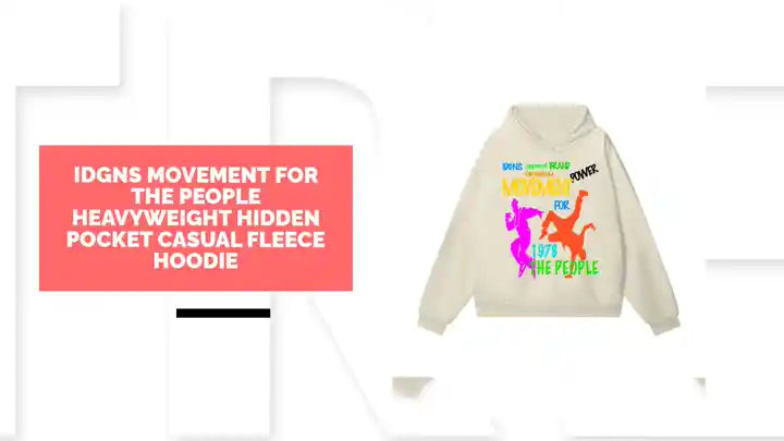 IDGNS Movement for the People Heavyweight Hidden Pocket Casual Fleece Hoodie by@Outfy